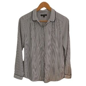 BANANA REPUBLIC - Black and White Button Down